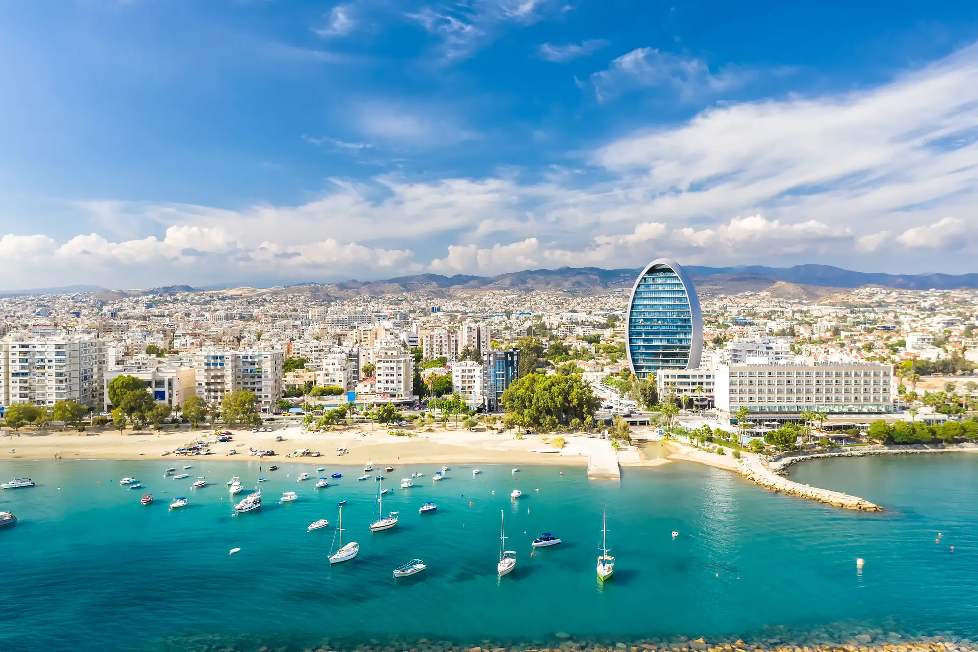 Limassol waterfront skyline for Regalis Zenith Properties